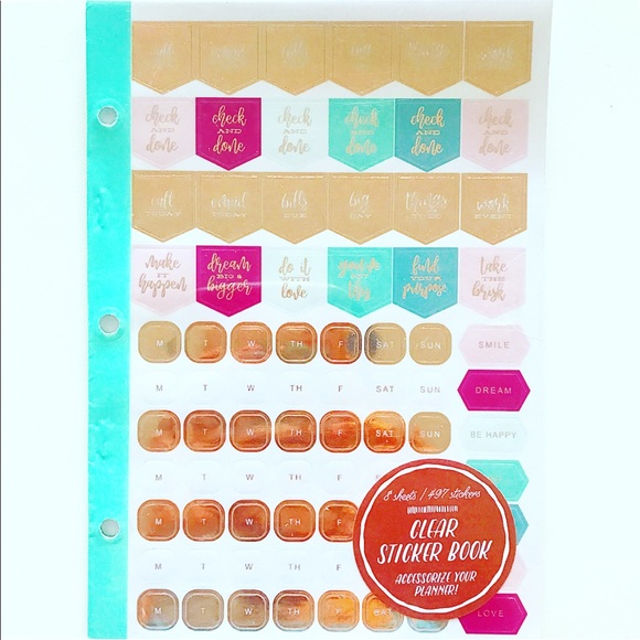 Target Other - Target Clear Planner Binder Sticker Book Green Target Other - Target Clear Planner Binder Sticker Book Green